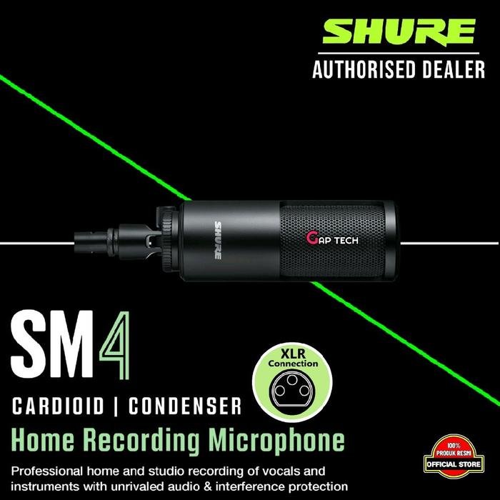 Shure SM4 / SM-4 / SM 4 / SM4 Kit / SM 4 Kit Professional Home and Studio Recording of Vocals and Instruments Microphone Original - SM4