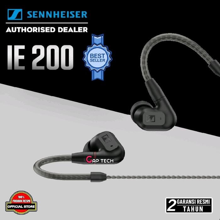 Sennheiser IE 200 / IE200 Hi-Fi Audiophile In-Ear Earphones / iem Original - Black