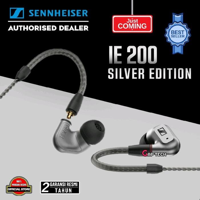 Sennheiser IE 200 / IE200 Hi-Fi Audiophile In-Ear Earphones / iem Original - Silver Edition