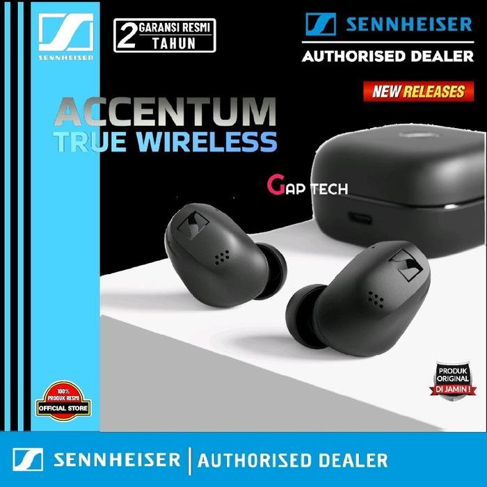 Sennheiser ACCENTUM True Wireless Hybrid Active Noise Cancelling True Wireless Earbuds with Crystal Clear Sound / TWS Original - Black