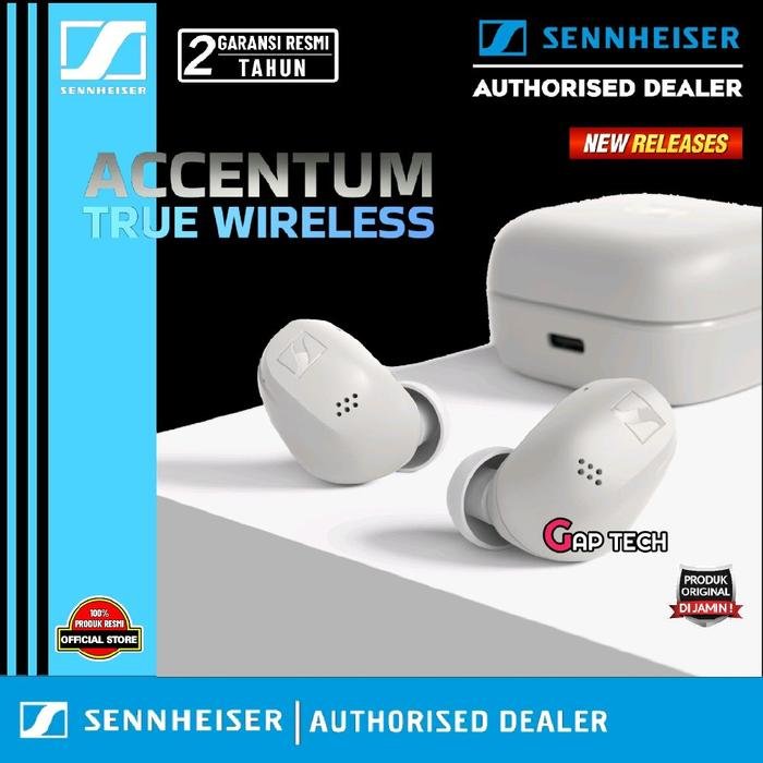 Sennheiser ACCENTUM True Wireless Hybrid Active Noise Cancelling True Wireless Earbuds with Crystal Clear Sound / TWS Original - White