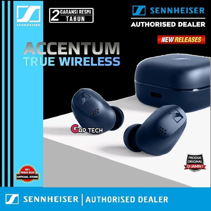 Sennheiser ACCENTUM True Wireless Hybrid Active Noise Cancelling True Wireless Earbuds with Crystal Clear Sound / TWS Original - Blue