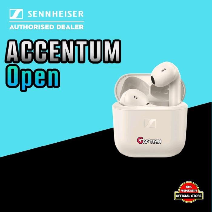 Sennheiser Accentum Open Lightweight True Wireless Open-Ear Earbuds with IPX4 Original - Cream