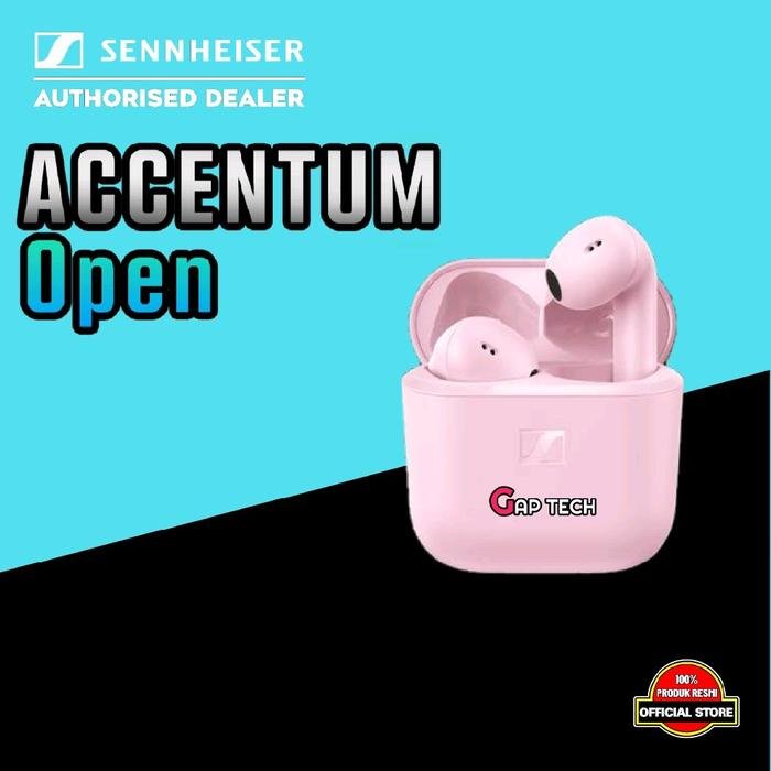 Sennheiser Accentum Open Lightweight True Wireless Open-Ear Earbuds with IPX4 Original - Pink