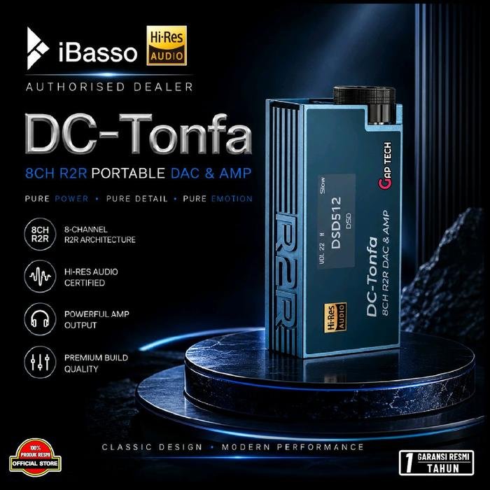 iBasso DC Tonfa 8CH R2R Portable DAC & Headphone Amplifier / DAC Amp Original - Blue