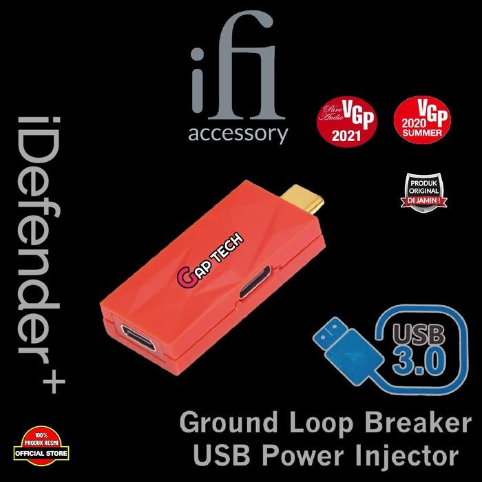 IFi iDefender + / Plus USB 3.0 Ground Loop Breaker USB Power Injector Original - USB C to USB C