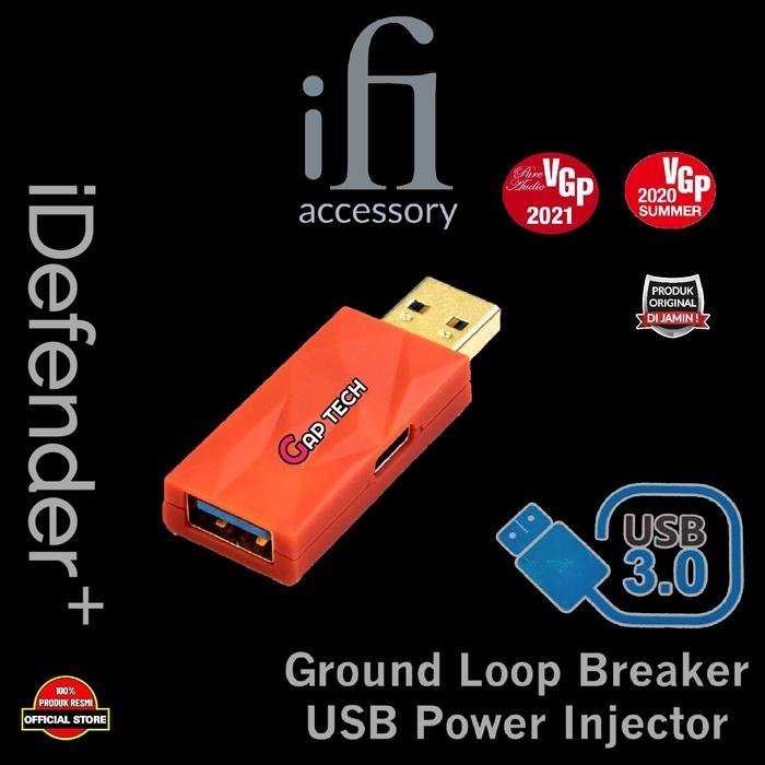 IFi iDefender + / Plus USB 3.0 Ground Loop Breaker USB Power Injector Original - USB A to USB A