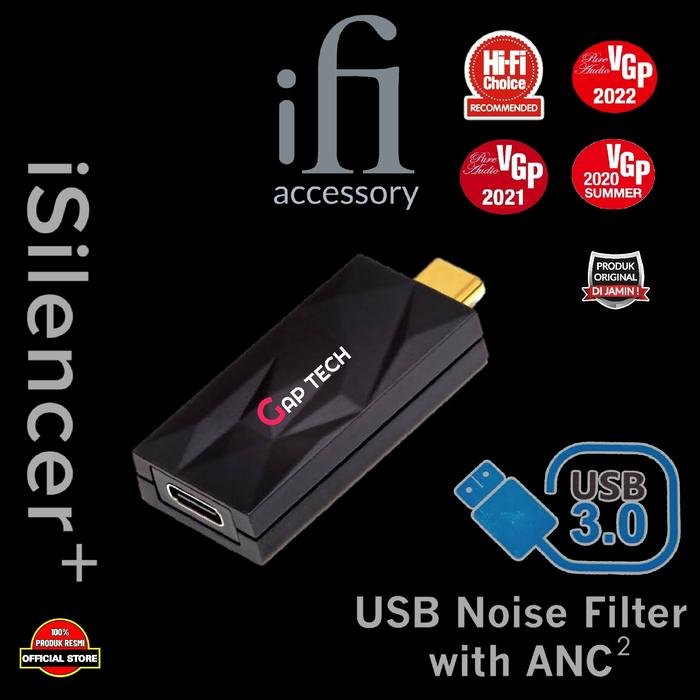 iFi iSilencer + / Plus USB 3.0 USB Noise Filter with ANC Original - USB-C to USB-C