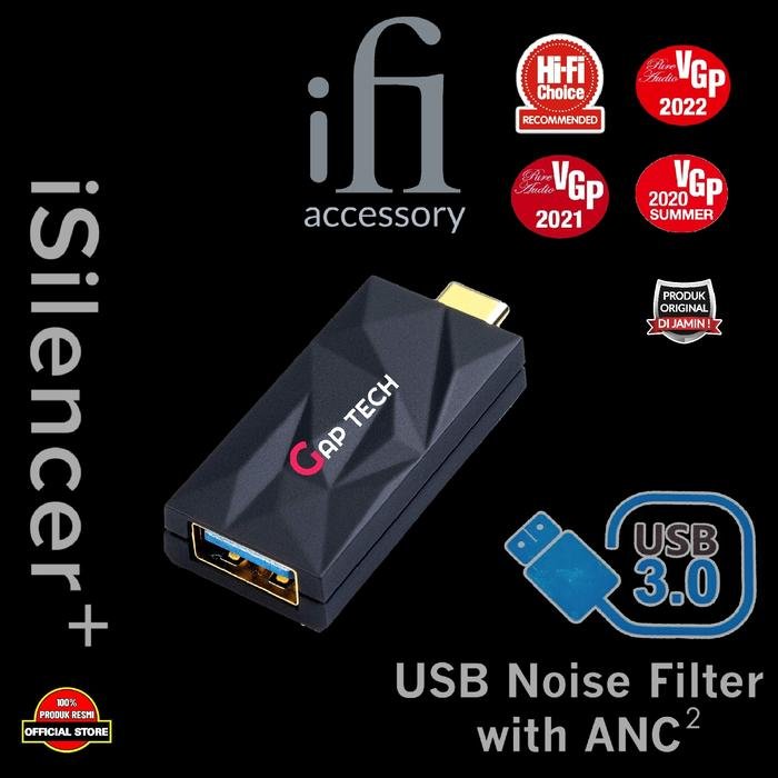 iFi iSilencer + / Plus USB 3.0 USB Noise Filter with ANC Original - USB-C to USB-A