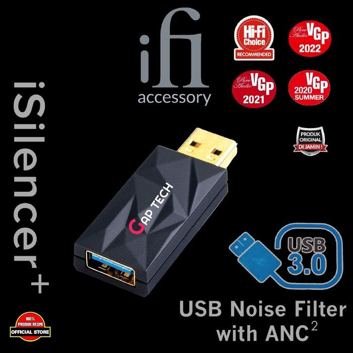 iFi iSilencer + / Plus USB 3.0 USB Noise Filter with ANC Original - USB-A to USB-A