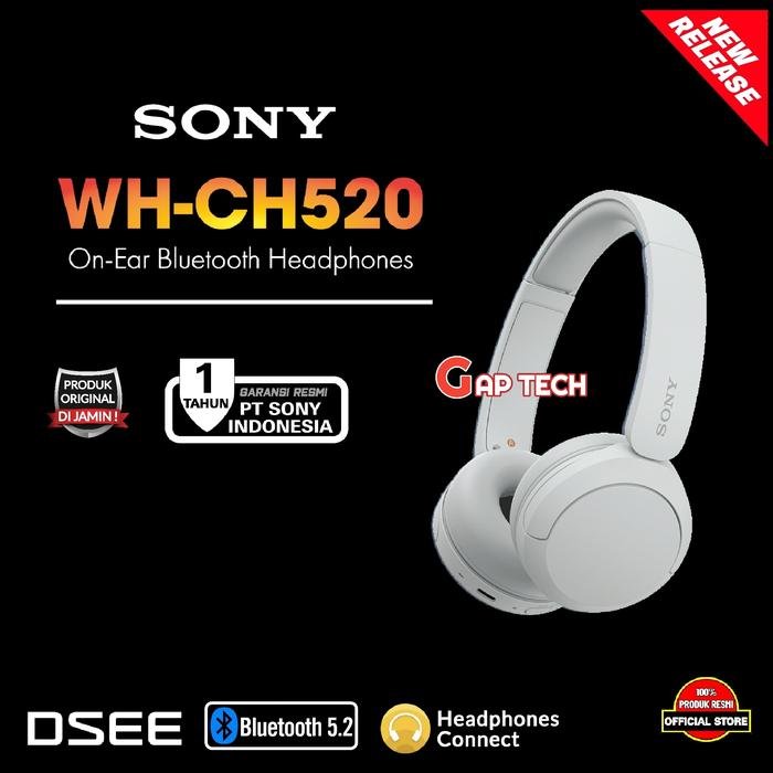 Sony WH CH520 / CH 520 Successor WH CH510 On-Ear Bluetooth Headphones Original - White