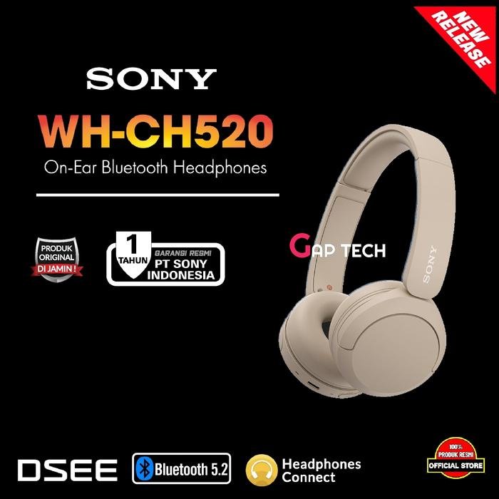 Sony WH CH520 / CH 520 Successor WH CH510 On-Ear Bluetooth Headphones Original - Beige / Cream