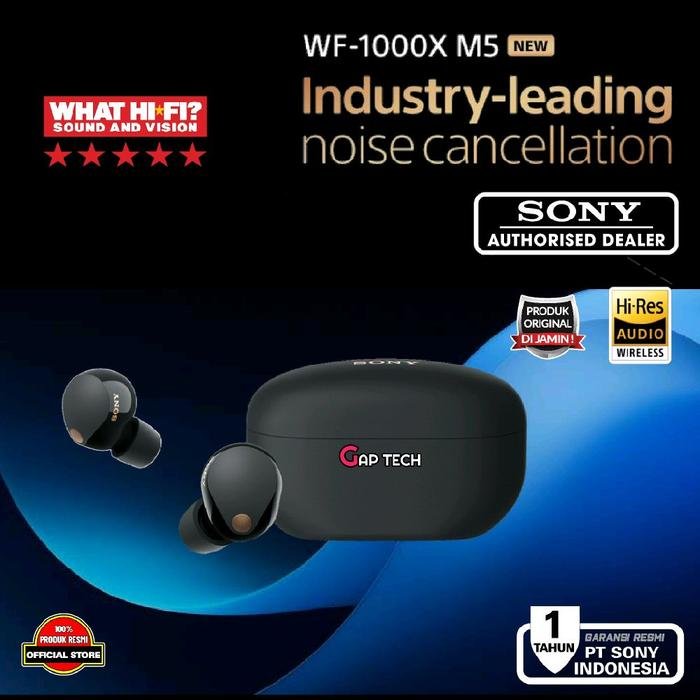 Sony WF 1000XM5 / WF1000XM5 True Wireless Noise Cancelling Earbuds TWS Original - Black