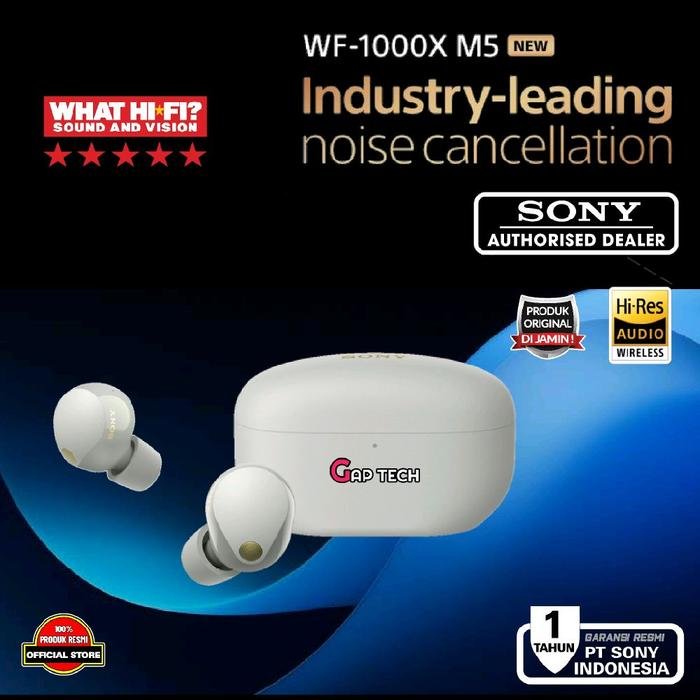 Sony WF 1000XM5 / WF1000XM5 True Wireless Noise Cancelling Earbuds TWS Original - Silver