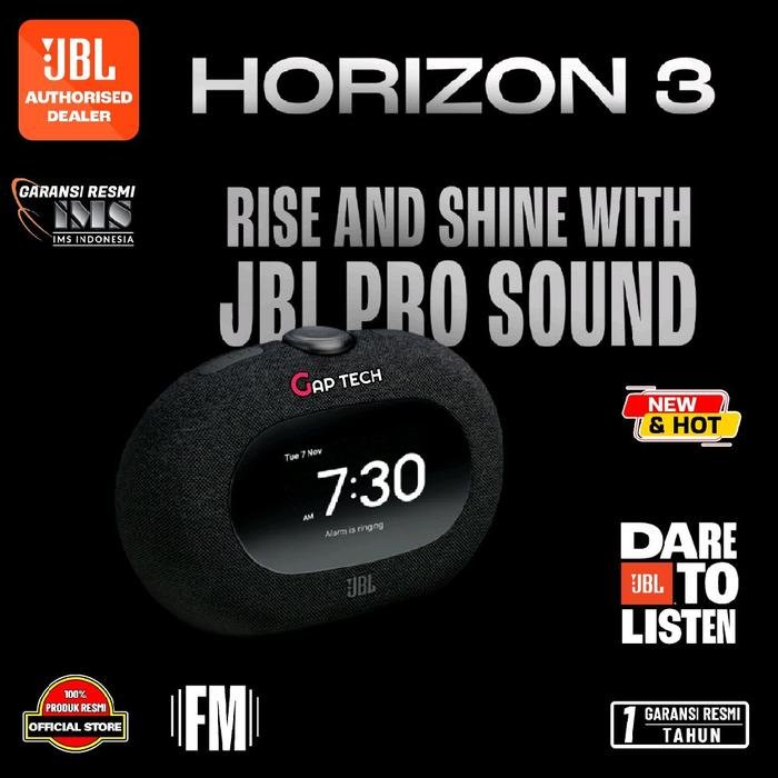 JBL Horizon 3 / Gen 3 Successor Horizon 2 Bluetooth Clock Radio Speaker with FM Original - Black