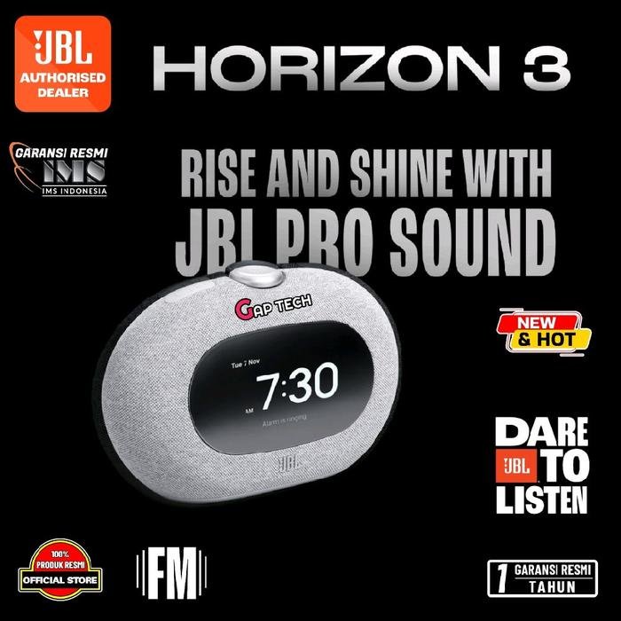 JBL Horizon 3 / Gen 3 Successor Horizon 2 Bluetooth Clock Radio Speaker with FM Original - Grey