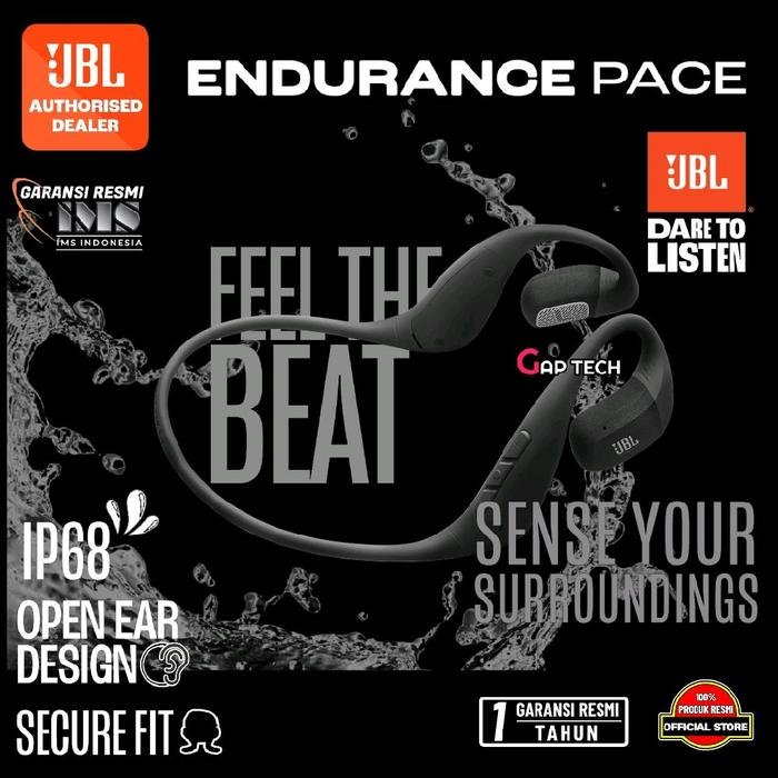 JBL Endurance Pace Open-Ear Sport Headphones Original - Black Grey