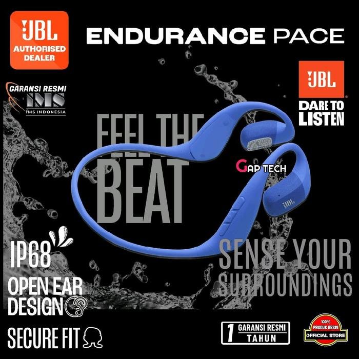 JBL Endurance Pace Open-Ear Sport Headphones Original - Blue
