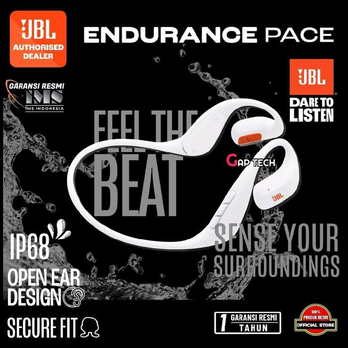JBL Endurance Pace Open-Ear Sport Headphones Original - White
