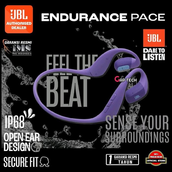 JBL Endurance Pace Open-Ear Sport Headphones Original - Purple
