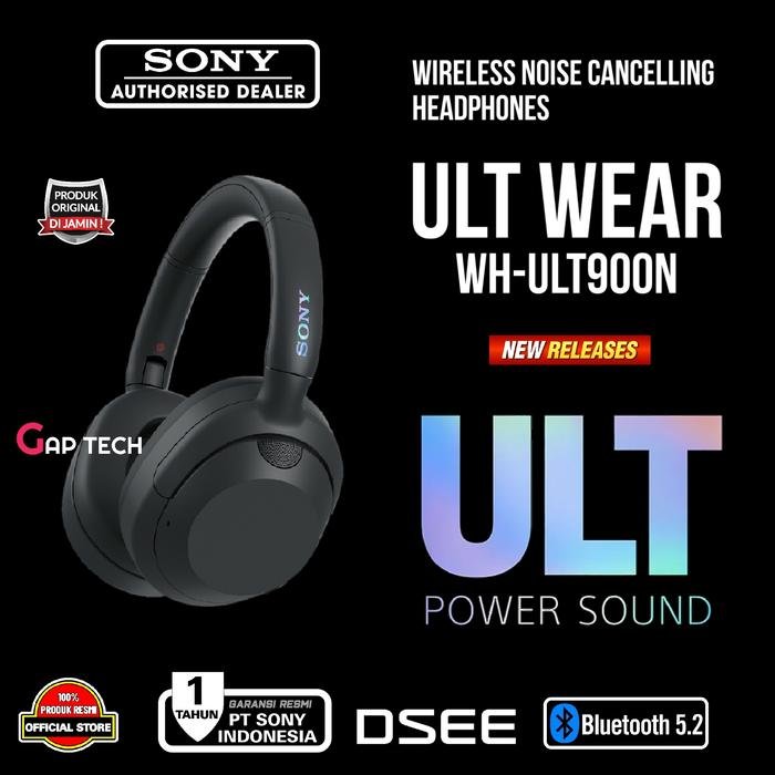 Sony WH ULT900N / ULT WEAR Wireless Noise Cancelling Headphones Original - BLACK
