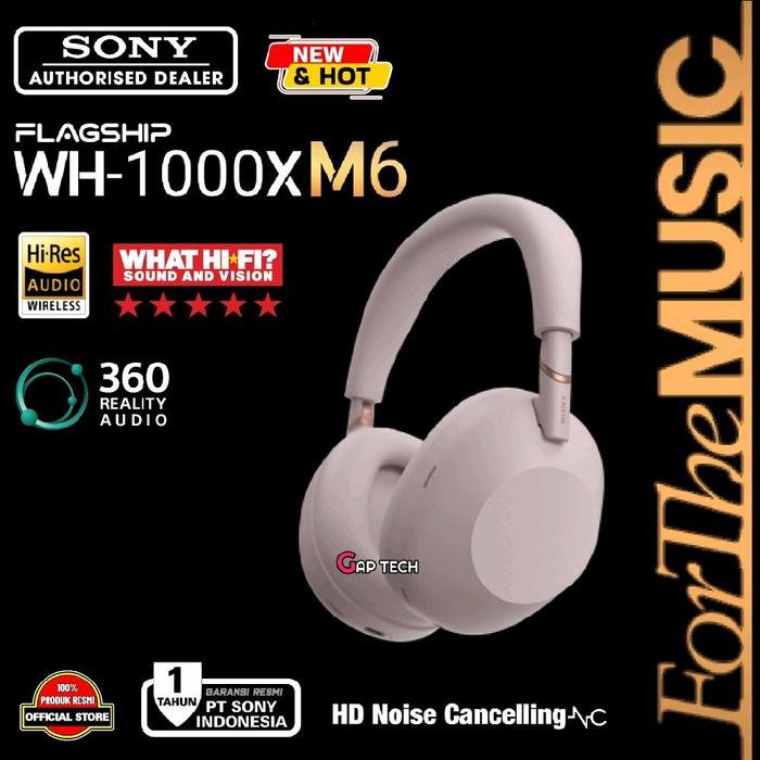 Sony WH 1000XM6 / WH-1000XM6 / WH1000XM6 / WH 1000X M6 Premium Wireless Adaptive Noise Canceling Headphone Original - SAND PINK