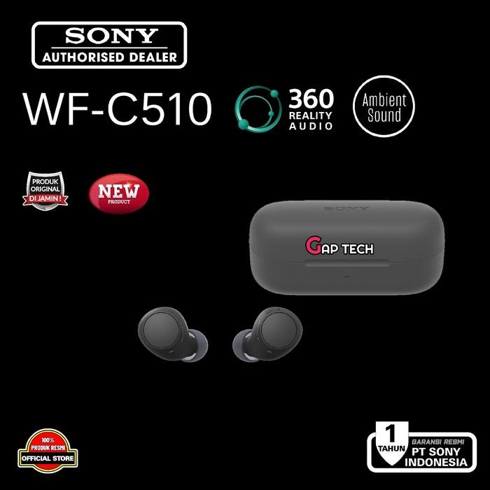 Sony WF-C510 / WF C510 / WFC510 Ultra Compact Truly Wireless Earbuds / TWS Original - Black