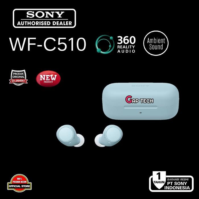 Sony WF-C510 / WF C510 / WFC510 Ultra Compact Truly Wireless Earbuds / TWS Original - Blue