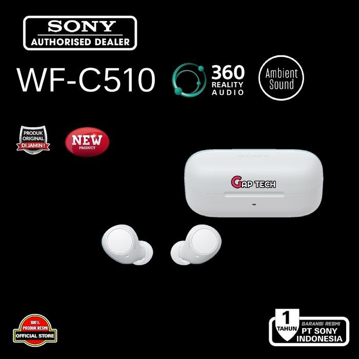 Sony WF-C510 / WF C510 / WFC510 Ultra Compact Truly Wireless Earbuds / TWS Original - White