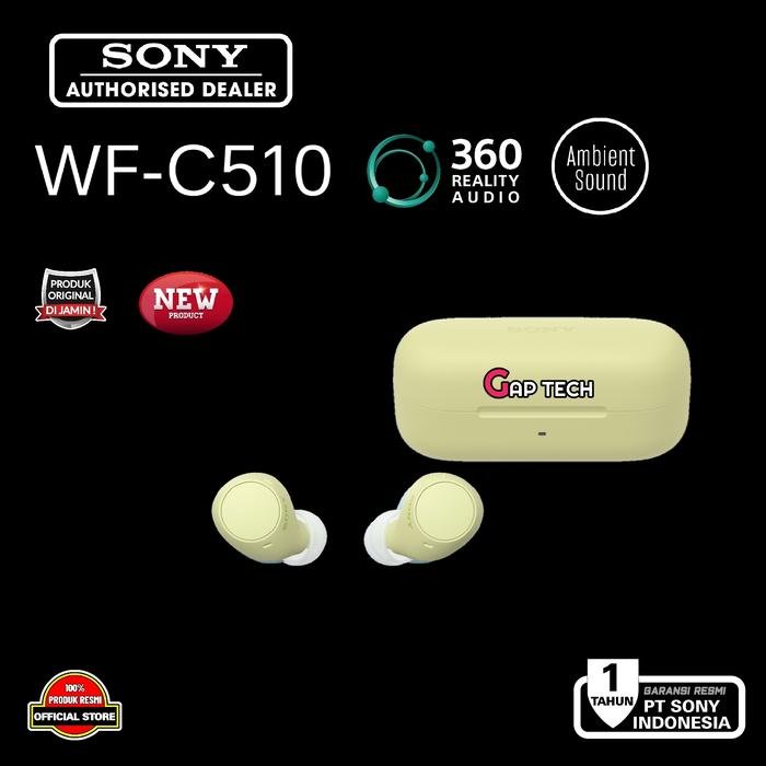 Sony WF-C510 / WF C510 / WFC510 Ultra Compact Truly Wireless Earbuds / TWS Original - Yellow