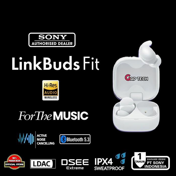 Sony LinkBuds Fit / Link Buds Fit WF LS910N / WF LS 910N Truly Wireless Noise Canceling Earbud Headphones / TWS Original - White
