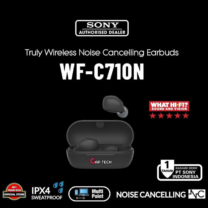 Sony WF-C710N / WF C710N / WF C 710N / WF C 710 N Truly Wireless Noise-Canceling Earbuds / TWS Original - Black
