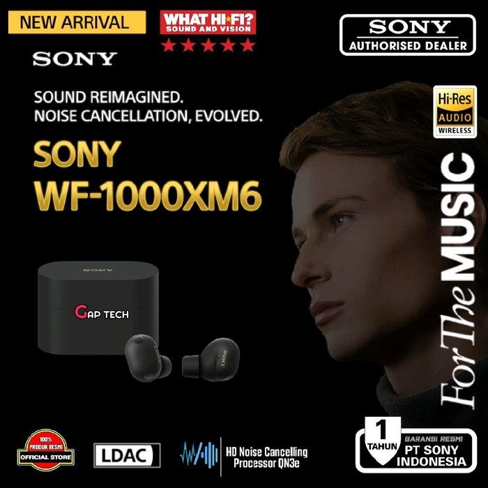 Sony WF 1000XM6 / WF-1000XM6 / WF 1000X M6 / WF1000XM6 Successor WF 1000xM5 - The Best Truly Wireless Noise Cancelling Earbuds / TWS Original - Black