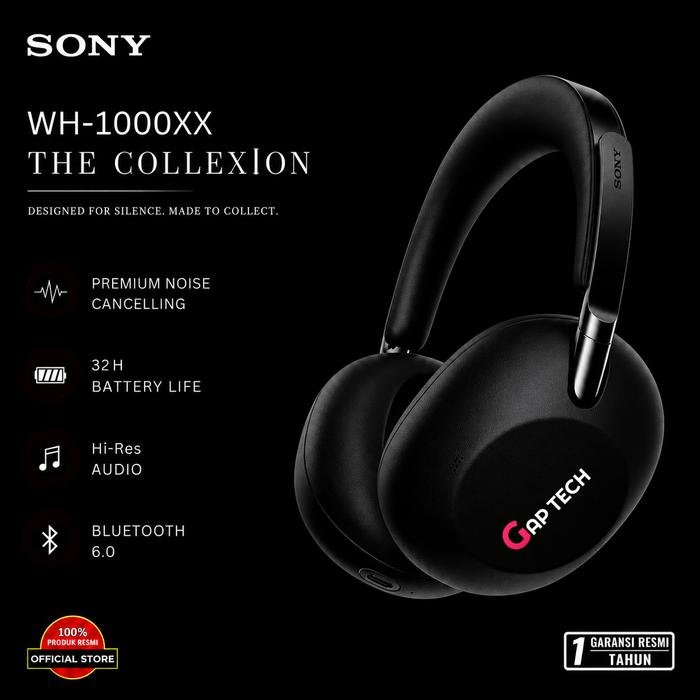 Sony WH-1000XX THE COLLEXION Wireless Noise Cancelling Headphones HD NC Processor QN3 12 Mics Spatial Audio Original - Black