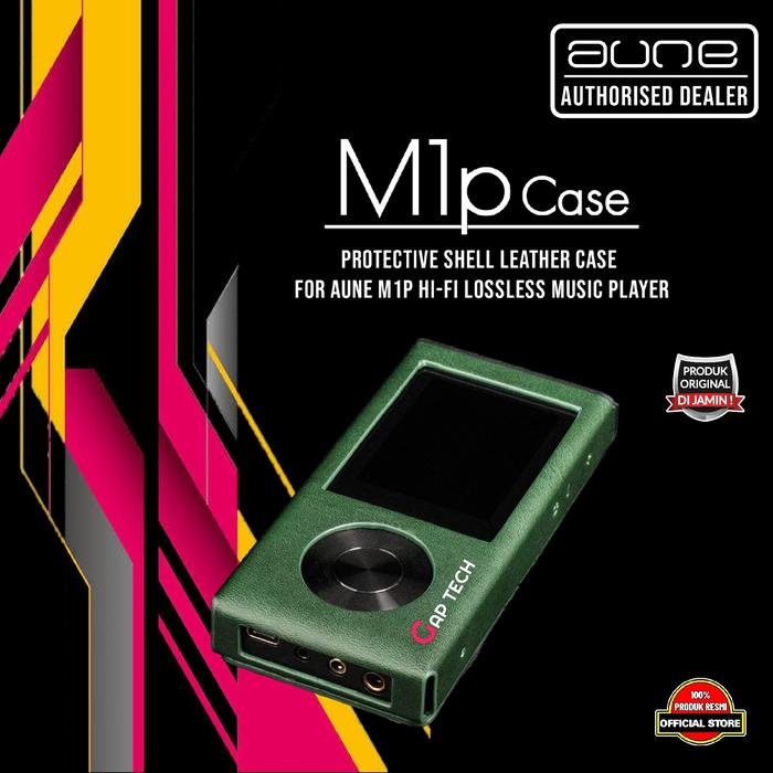 AUNE M1p / M1 p / M 1 p Hi-Res Bluetooth Portable Music Player / DAP Original - CASE - GREEN