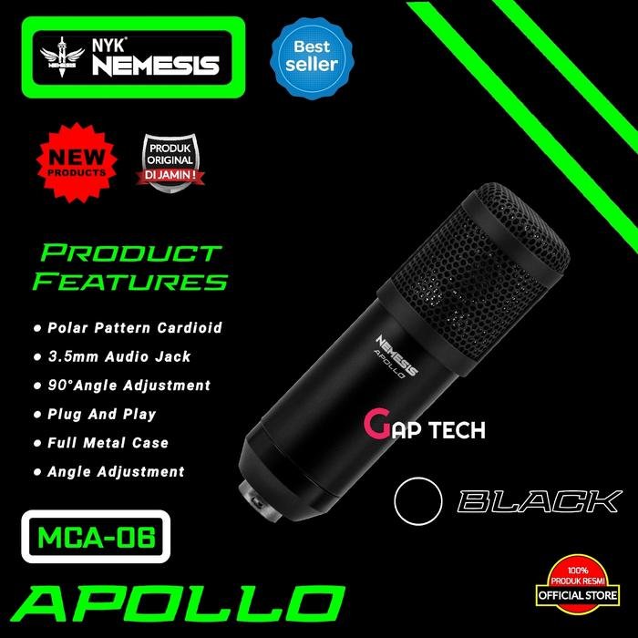 NYK NEMESIS APOLLO MCA 06 Cardioid Microphone Condenser Original - Black