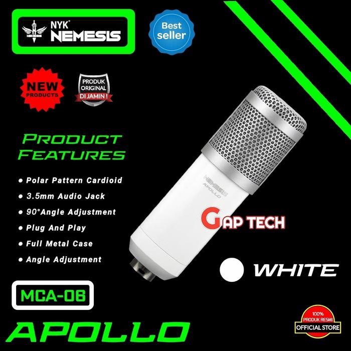 NYK NEMESIS APOLLO MCA 06 Cardioid Microphone Condenser Original - White