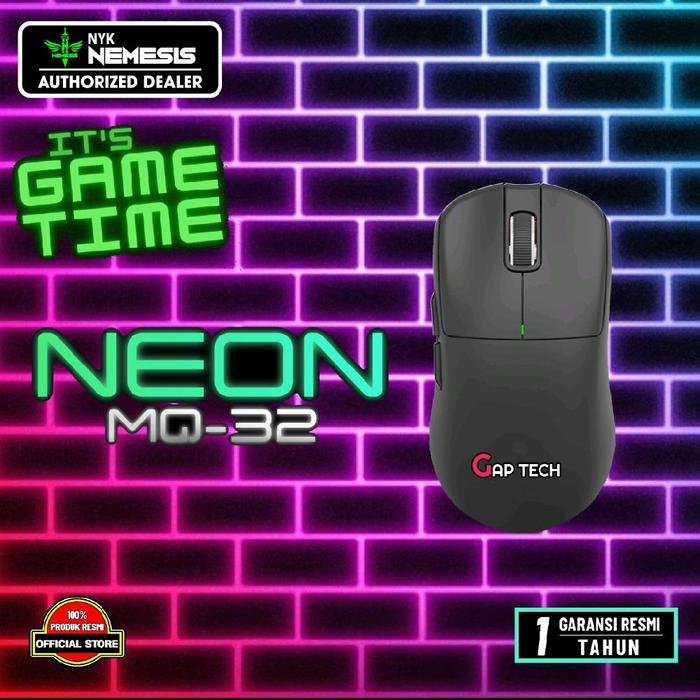 NYK Nemesis Neon / NYK Neon MQ-32 / MQ 32 / MQ32 - 3 in 1 Connection Gaming Mouse Original - Black
