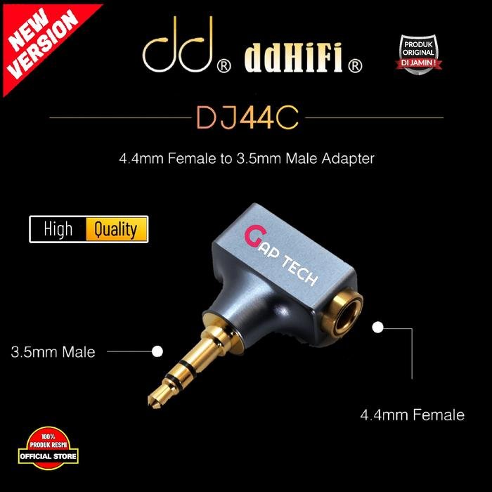 DD DDHIFI / DD HIFI New DJ44B / DJ44C 4.4mm to 2.5mm / 3.5mm Adapter Original - DDHiFi DJ44C