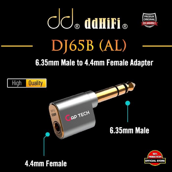 DD DDHIFI DJ65A / DJ65B / DJ65B (AL) 6.35mm to 3.5mm / 4.4mm Adapter Original - DJ65B (AL)