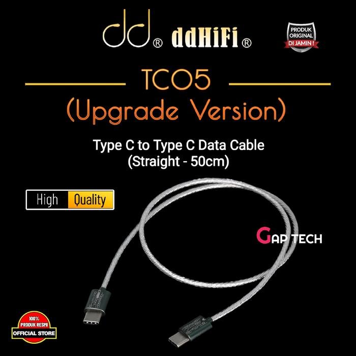 DD DDHIFI The Upgraded TC05 Type C to Type C Data Cable Original - STRAIGHT 50cm