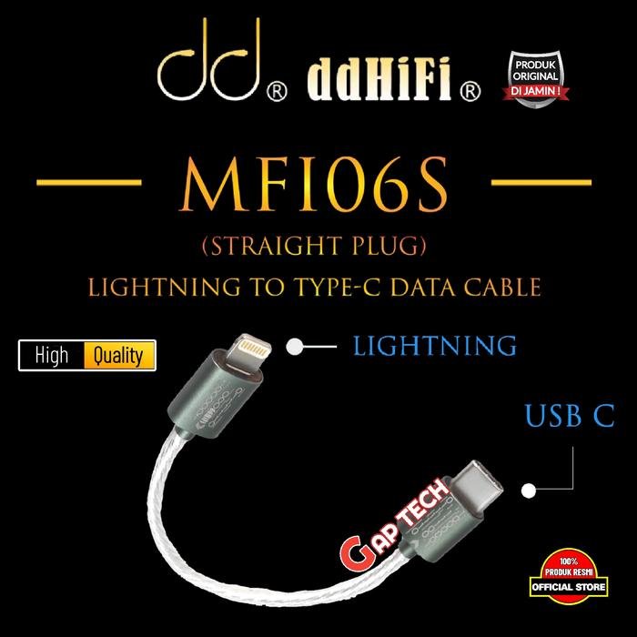 DD DDHIFI MFi06 / MFi 06 / MFi06S / MFi 06S Lightning to Type-C Data Original - MFi06S-STRAIGHT