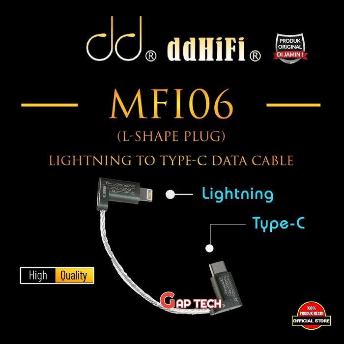 DD DDHIFI MFi06 / MFi 06 / MFi06S / MFi 06S Lightning to Type-C Data Original - MFi06 - L Shape