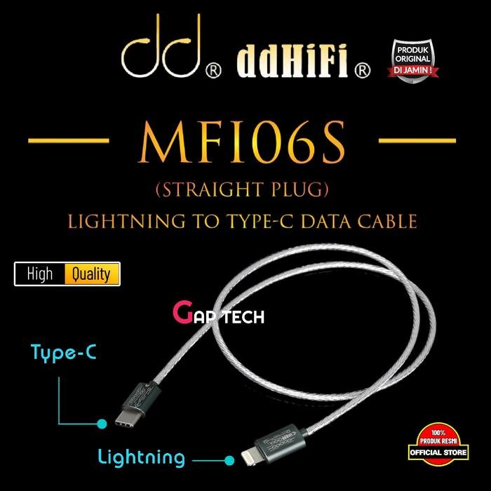 DD DDHIFI MFi06 / MFi 06 / MFi06S / MFi 06S Lightning to Type-C Data Original - MFI06S - 50cm