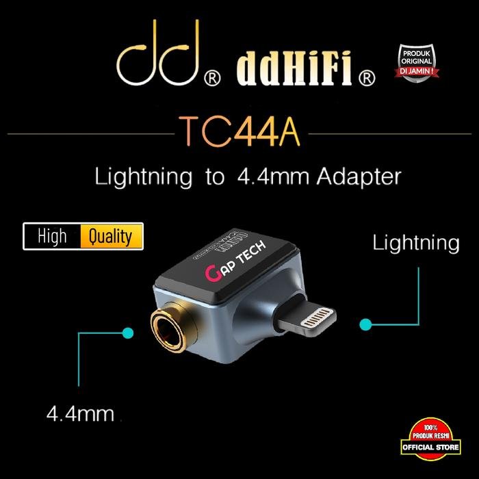 DD DDHIFI TC44A / TC 44A USB C / Lightning Version to 4.4mm Adapter Original - LIGHTNING VERSI