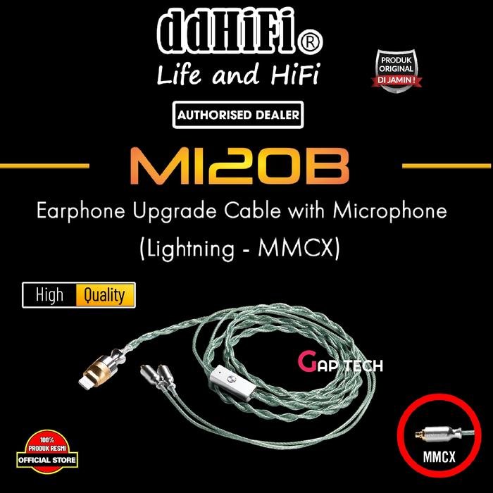 DD DDHIFI M120B Lightning / USB-C Earphone Upgrade Cable w/ Microphone Original - LIGHTNING- MMCX