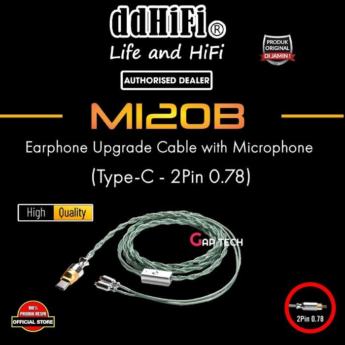 DD DDHIFI M120B Lightning / USB-C Earphone Upgrade Cable w/ Microphone Original - USB-C - 2 Pin