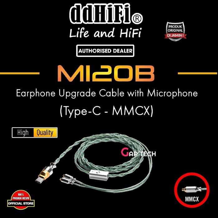 DD DDHIFI M120B Lightning / USB-C Earphone Upgrade Cable w/ Microphone Original - USB-C - MMCX