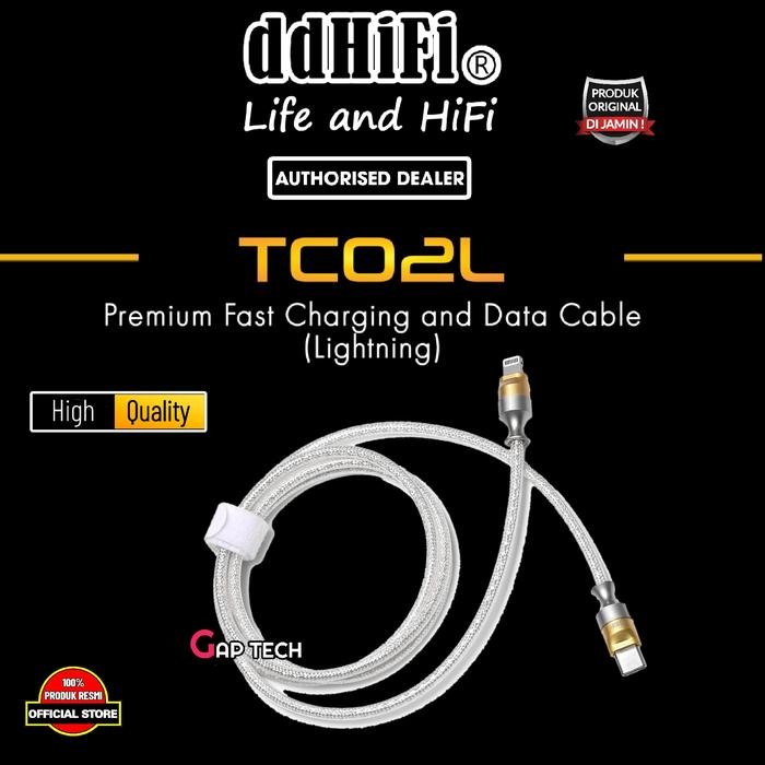 DD DDHIFI TC02C / TC02L Fast Charging / Data Cable USB-C / Lightning Original - LIGHTNING