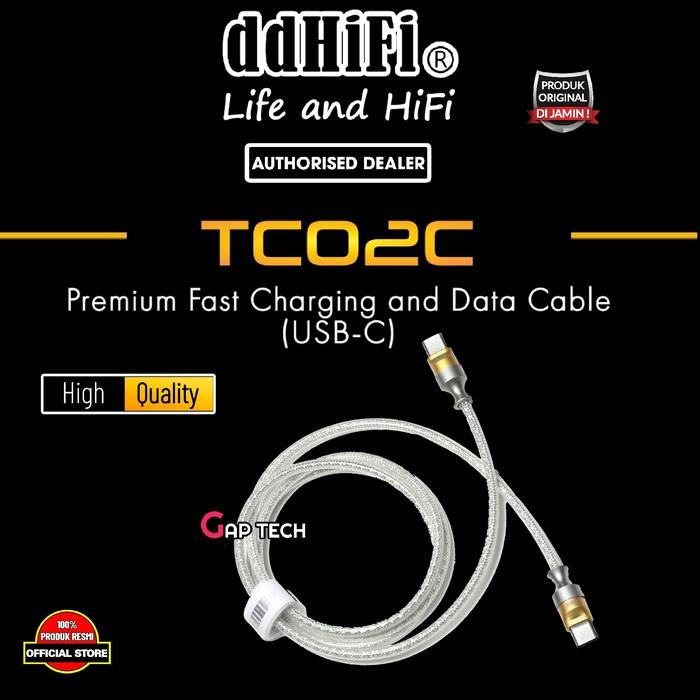 DD DDHIFI TC02C / TC02L Fast Charging / Data Cable USB-C / Lightning Original - USB-C